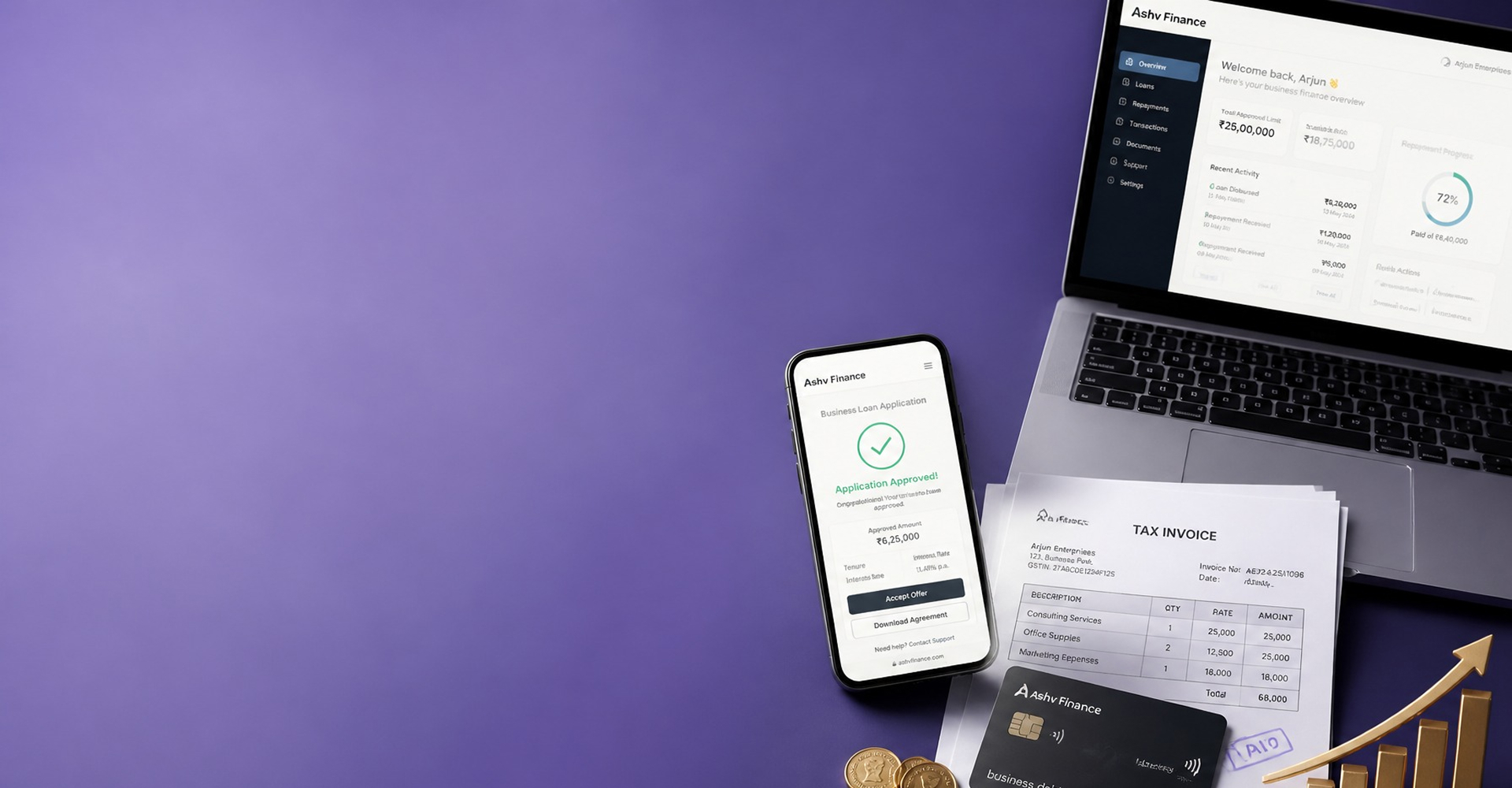 Borrower self-service app screens